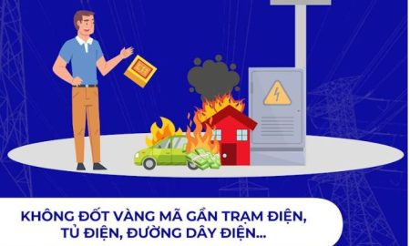 Không đốt vàng mã cạnh hành lang an toàn điện