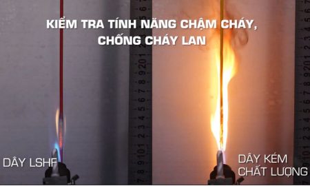 Vật liệu cấu tạo của các cháy chậm, cáp chống cháy chống nhiễu có khả năng ngăn cháy lan