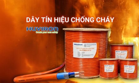 Dây tín hiệu báo cháy Huviron có cấu tạo vỏ ngoài bằng nhựa XLPO